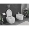 Mexen Sofia WC-Schüssel Rimless Tornado mit Soft-Close-Slim-Sitz, Duroplast, Weiß Glanz - 30540100T