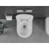 Mexen Sofia wc pott Rimless Tornado koos aeglaselt sulguva slim kattega, duroplast, valge läige - 30540100T