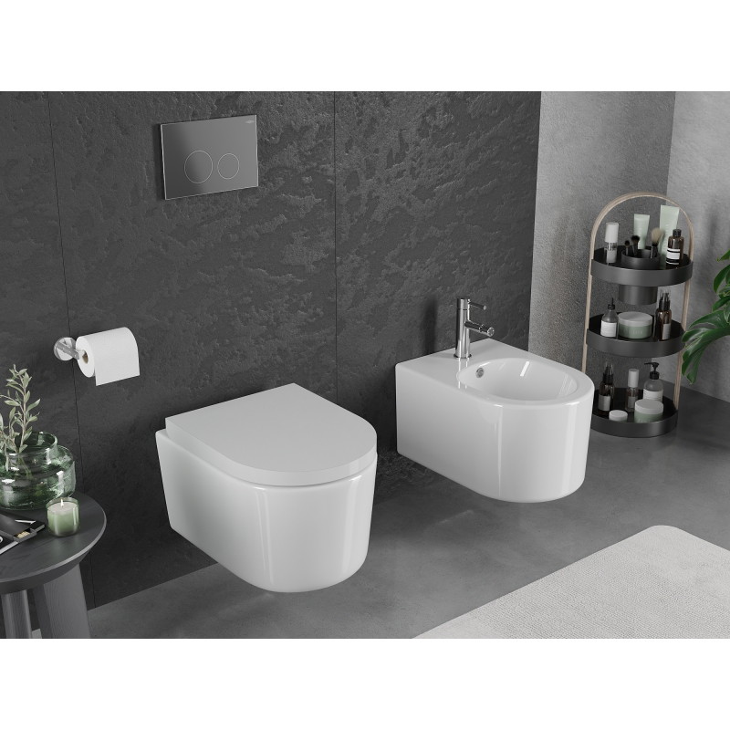 Mexen Sofia miska wc Rimless Tornado z deską wolnoopadającą twarda, duroplast, biała połysk - 30540200T
