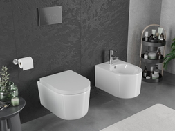Mexen Sofia cuvette WC sans bride Tornado avec abattant à descente lente dur, duroplast, blanc brillant - 30540200T