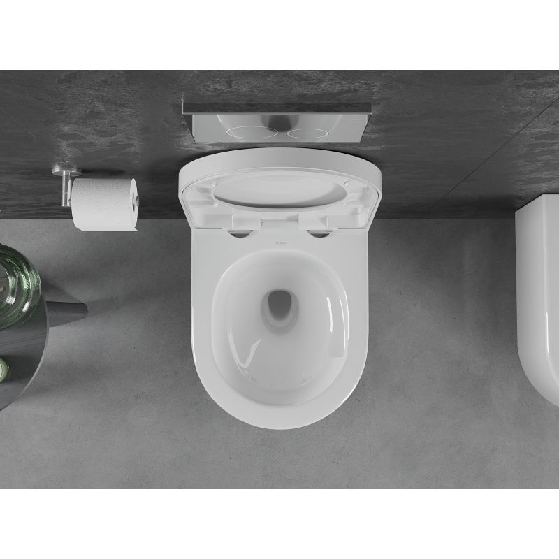 Mexen Sofia WC podsēdeklis Rimless Tornado ar mīksti nolaižamu cieto sēdekli, duroplastiks, balts spīdums - 30540200T