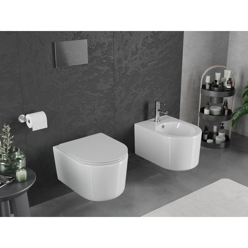 Mexen Sofia miska wc Rimless Tornado z deską wolnoopadającą slim, duroplast, biała połysk - 30540300T