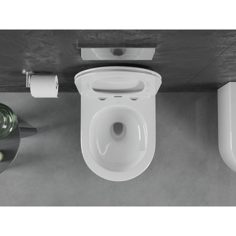 Mexen Sofia Rimless Tornado toilet bowl with slim soft-close seat, duroplast, white gloss - 30540400T