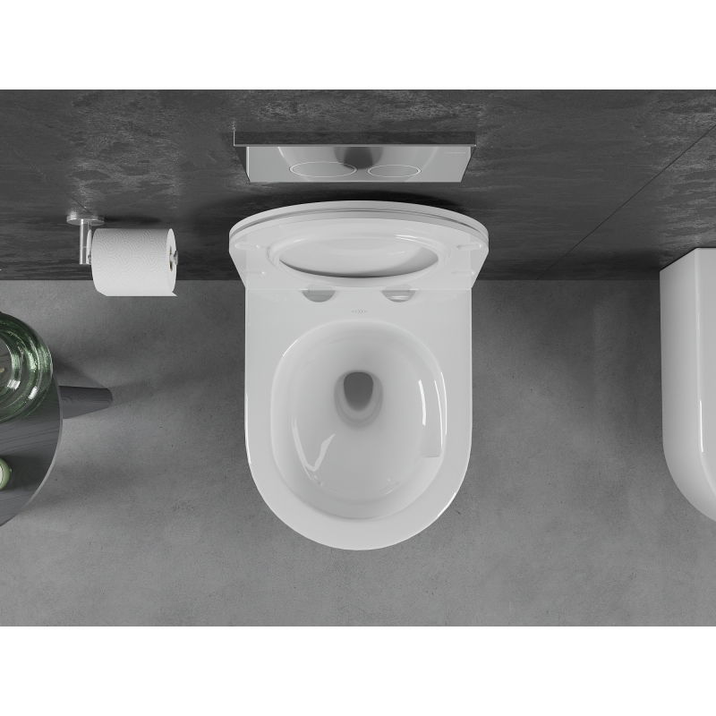 Mexen Sofia sanitário wc Rimless Tornado com tampa de queda suave slim, duroplastic, branco brilhante - 30540500T