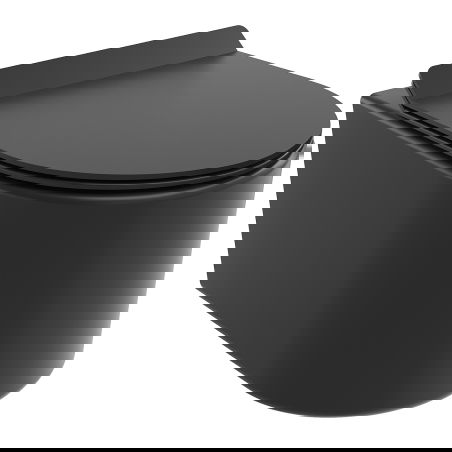 Mexen Sofia cuvette WC Rimless Tornado avec abattant à descente progressive slim, duroplast, noir mat - 30540185T