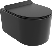 Mexen Sofia wc-pott Rimless Tornado aeglaselt sulguva Slim duroplast must matt kaanega - 30540185T