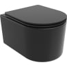 Mexen Sofia cuvette WC Rimless Tornado avec abattant à descente lente slim, duroplast, noir mat - 30541085T