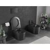 Mexen Sofia WC školjka bez ruba Rimless Tornado s tanjurastim sporospuštajućim poklopcem, duroplast, crni mat - 30541085T