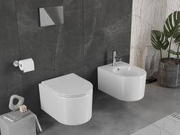 Mexen Sofia cuvette WC Rimless avec abattant à descente lente slim, duroplast, blanc brillant - 30540400