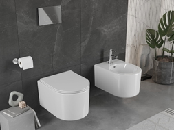 Mexen Sofia miska wc Rimless z deską wolnoopadającą slim, duroplast, biała połysk - 30540400