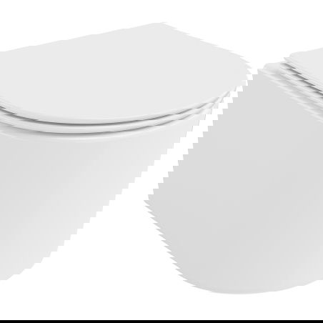 Mexen Sofia Rimlos WC-Schossel mat lueschtgefallner Briet, Duroplast, wäiss Glanz - 30540400