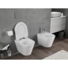 Mexen Rico miska wc Rimless Tornado z deską wolnoopadającą slim, duroplast, biała połysk - 30720100T
