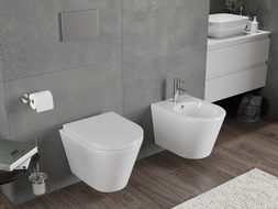 Mexen Rico cuvette wc sans bride Tornado avec abattant à descente lente, duroplast, blanc brillant - 30720200T