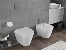 Mexen Rico Rimless Tornado toilet bowl with slow-closing hard seat, duroplast, white gloss - 30720200T