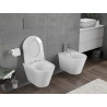 Mexen Rico miska wc Rimless Tornado z deską wolnoopadającą slim, duroplast, biała połysk - 30720300T