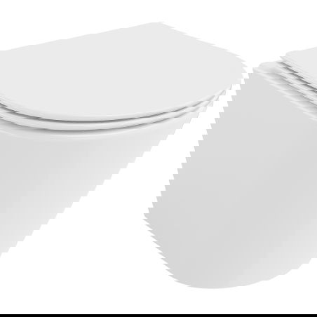 Mexen Rico WC-Schüssel Rimless Tornado mit langsam schließendem Slim-Sitz, Duroplast, weiß glänzend - 30720400T