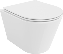 Mexen Rico WC-Schüssel Rimless Tornado mit langsam schließendem Slim-Sitz, Duroplast, weiß glänzend - 30720400T