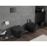 Mexen Rico miska wc Rimless Tornado z deską wolnoopadającą slim, duroplast, czarna mat - 30720185T