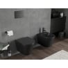 Mexen Rico miska wc Rimless Tornado z deską wolnoopadającą slim, duroplast, czarna mat - 30721085T