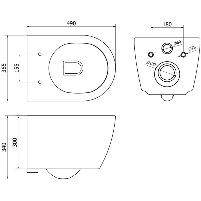 Mexen Carmen WC-Schüssel Rimless mit absenkbarem Slim-Deckel, Duroplast, Weiß glänzend - 30880500