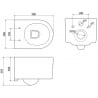 Mexen Sofia WC-Schüssel Rimless Tornado mit Soft-Close Slim Sitz, Duroplast, weiß glänzend - 30540400T