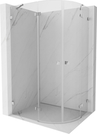 Mexen Lunar cabine de douche demi-ronde pivotante gauche 80 x 70 cm, transparent, chrome - 833-080L-070P-01-00