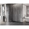 Mexen Lunar cabine de douche semi-circulaire battante 90 x 90 cm, transparent, chrome - 833-090L-090P-01-00