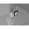 Mexen Lunar cabine de douche semi-circulaire battante 90 x 90 cm, transparent, chrome - 833-090L-090P-01-00