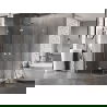 Mexen Lunar Duschkabine halbrund aufklappbar links 100 x 80 cm, transparent, Chrom - 833-100L-080P-01-00