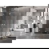 Mexen Lunar Duschkabine halbrund aufklappbar links 100 x 80 cm, transparent, Chrom - 833-100L-080P-01-00