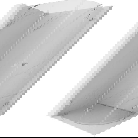 Mexen Lunar puoliympyrän muotoinen vasenkätinen suihkukoppi 100 x 90 cm, kirkas, kromi - 833-100L-090P-01-00