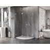 Mexen Lunar Duschkabine halbrund schwenkbar links 100 x 90 cm, transparent, Chrom - 833-100L-090P-01-00