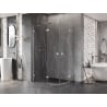Mexen Lunar Duschkabine halbrund schwenkbar links 100 x 90 cm, transparent, Chrom - 833-100L-090P-01-00