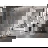 Mexen Lunar halve ronde douchecabine, zwaaiend 100 x 100 cm, transparant, chroom - 833-100L-100P-01-00