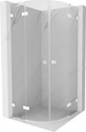 Mexen Lunar cabine de douche semi-circulaire pivotante 70 x 70 cm, transparent, blanc - 833-070L-070P-20-00