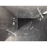 Cabine de douche arrondie pivotante gauche 80 x 70 cm, transparent, blanc - 833-080L-070P-20-00