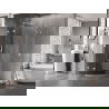 Mexen Lunar halfcirkelvormige douchecabine met scharnier 80 x 80 cm, transparant, wit - 833-080L-080P-20-00