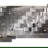 Mexen Lunar halfcirkelvormige scharnierende douchecabine links 100 x 80 cm, transparant, wit - 833-100L-080P-20-00