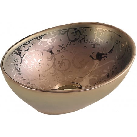Mexen Elza lavabo à poser 40 x 33 cm, doré - 21014053