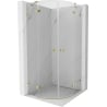 Mexen Lunar cabine de douche semi-circulaire pivotante 70 x 70 cm, transparent, dorée - 833-070L-070P-50-00