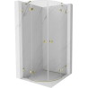 Mexen Lunar poolringikujuline dušinurk, 70 x 70 cm, läbipaistev, kuldne - 833-070L-070P-50-00