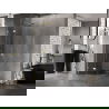 Mexen Lunar halfronde scharnierende douchecabine 70 x 70 cm, transparant, goud - 833-070L-070P-50-00