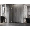 Mexen Lunar cabine de douche semi-circulaire pivotante 70 x 70 cm, transparent, dorée - 833-070L-070P-50-00
