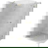 Mexen Lunar Halbkreis-Duschkabine links schwenkbar 80 x 70 cm, transparent, gold - 833-080L-070P-50-00