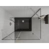 Mexen Roma Duschkabine schwenkbar 100 x 90 cm, transparent, Chrom + Duschwanne Flat, schwarz - 854-100-090-01-00-4070