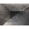 Mexen Lunar kabina prysznicowa półokrągła uchylna lewa 90 x 70 cm, transparent, złota - 833-090L-070P-50-00