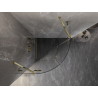 Mexen Lunar dušikabiini poolringikujuline avanev 90 x 90 cm, läbipaistev, kuldne - 833-090L-090P-50-00