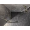 Mexen Lunar semicircular shower enclosure, left-hinged 100 x 80 cm, transparent, gold - 833-100L-080P-50-00