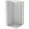Mexen Lunar cabine de douche semi-circulaire pivotante 70 x 70 cm, transparent, or brossé - 833-070L-070P-55-00