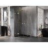 Mexen Lunar cabine de douche semi-circulaire pivotante 80 x 80 cm, transparent, doré brossé - 833-080L-080P-55-00
